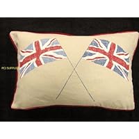 UNION JACK FLAG VELVET FILLED CUSHION PILLOW 40 X 60