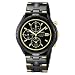 Seiko #SNA283 Men's Alarm Chronograph Black Ion Watch