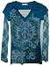 Fang Girls 7-16 V-Neck Tee With Burnout Skater Sleeves