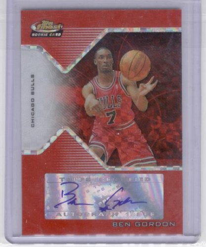 2004-05 Finest X-Fractors Red 174 Ben Gordon Chicago Bulls(Rookie Parallel - Autographed - Serial #D To 59 - Basketball Cards)