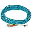 10Gb Fiber Optic Cable, LC/ST, Multi Mode, Duplex - 10 Meter (50/125 Type) - Aqua
