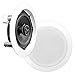 5.25â€ Ceiling Wall Mount Speakers - Pair of 2-Way Midbass Woofer Speaker 1' Polymer Dome Tweeter Flush Design w/ 80Hz - 20kHz Frequency Response & 150 Watts Peak Easy Installation - Pyle PDIC51RD