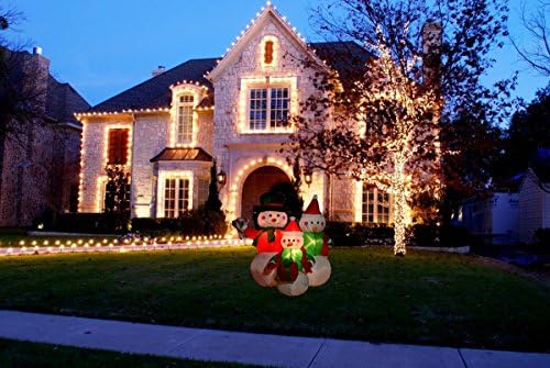Christmas Inflatable 4 Feet Snowmen Family Yard Decoration