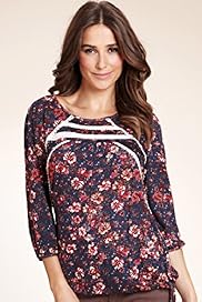 Indigo Collection Ditsy Floral Crochet Lace Top
