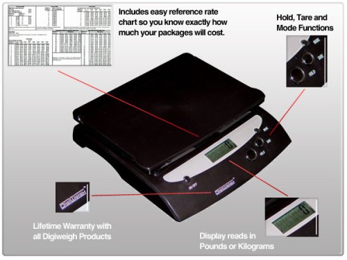 Digiweigh 76 Lb Postal Scale   USPS Mail & Shipping Scales