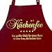 N�1 K�CHENFEE - Das gr��te Gl�ck f�r einen Mann ist eine Frau, die kochen kann - Kochsch�rze mit verstellbarem Nackenband und Seitentasche