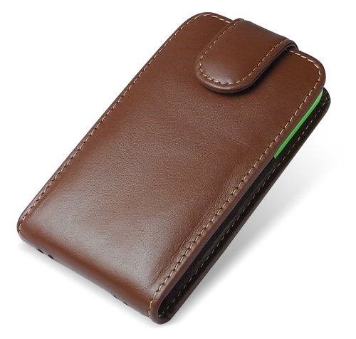 PDAIR レザーケース for iPhone 4 with Bumper ベルトクリップ付バーティカルポーチタイプ(ブラウン) PALCIPOHN4WBBV/BR