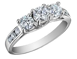 Certified Diamond Ring 1.0 Carat (ctw) in 14K White Gold - IGI Certified, Size 8.5