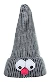 (コ-ランド) Co-land ベビー帽子 とんがりニット帽 キッズハット 子供用キャップ 目飾り 女の子 男の子 男女児 赤ちゃん お出かけ 秋冬防寒 可愛い グレー