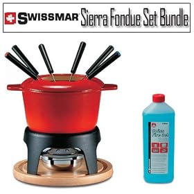 Swissmar Sierra 11-piece Meat Fondue Set With Swiss Fire Gel 0.5L/17OZ.