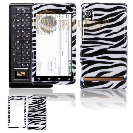 Best Price Black and White Zebra Animal Skin Design Snap-On Cover Hard Case Cell Phone Protector for Motorola Droid A855