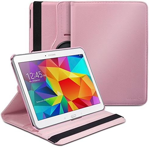 Fosmon Samsung Galaxy Tab 4 10.1" Inch Tablet Case - GYRE Series Revolving Leather Case for Samsung Galaxy Tab 4 [10.1" Inch Tablet] (Pink)