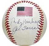 Joe Torre and Rudy Guiliani Dual Autographed 2001 World Series Flag Ball