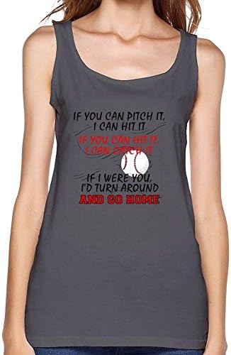 Chunrui Women Baseball Saying Geek Vest Tank top Deep Heather XL