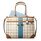 Coach Bleecker Tattersall Baby Diaper Multifunction Bag Tote 12563