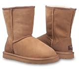 Forever Young Australia Short Classic 100% Australian Sheepskin Womens Boots Chestnut