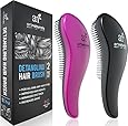 Art Naturals Detangling Hair Brush Set (Pink & Black) - glide the Detangler through Tangled hair - Best Brush / Comb for Women, Girls, Men & Boys - Use in Wet and Dry Hair - Top Detangling Brush