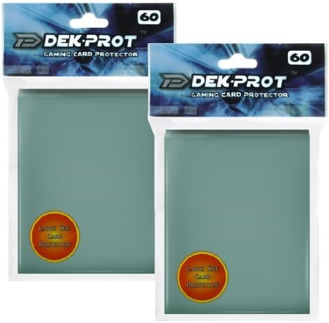 DEK PROT Magic+Pokemon Size Gaming Card Protectors-120 Sleeves- Cactus Green
