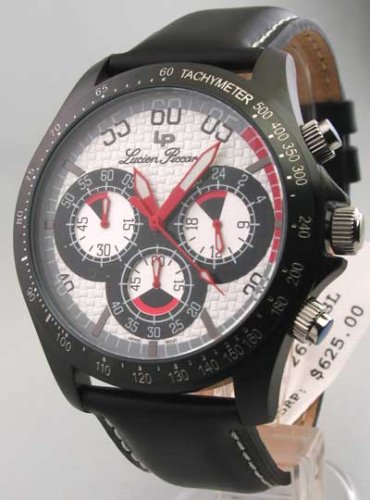 Lucien Piccard Men's 26959SL Black Ion-Plated Chronograph Watch