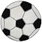 Soccer Ball Rug - Black/White (3' Round)