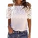SUNNOW Womens Halter Backless Cross Straps Loose Off Shoulder Shirt Blouse Top