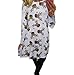 Christmas Dress Mallcat Women Christmas Snowman Swing Dress