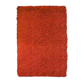 Contemporary Home Bath Rug - Chinese Red (17x24")