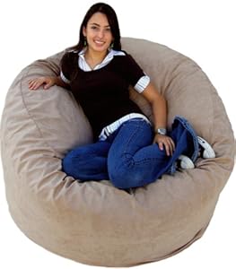 4-feet Buckskin Micro Suede Cozy Sac Bean Bag Chair Love Seat