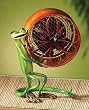 9.5" Hand Sculpted Gecko Lizard Mini Table Top Figure Fan