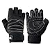 TClian 525 Men's Weight Lifting Gym Gloves with 12
