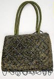 Dark Green Velvet Handbag