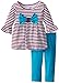 Gerber Graduates Baby and Little Girls Bow Long Sleeve Top and Legging Set