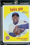 2008 Topps Heritage # 250 Felix Pie / Chicago Cubs / MLB Baseball Trading Card in a Protective Screw Down Display Case