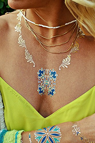 Flash Tattoos - Isabella - Authentic Metallic Temporary Tattoos