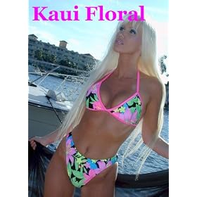 Kauai Floral Hawaiian Print Brazilian Bikini Bottom