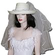Blusher Bridal Hat in Straw, Ivory
