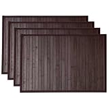  : Set of 4 Espresso BAMBOO SLAT PLACEMATS place mats
