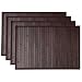 Set of 4 Espresso BAMBOO SLAT PLACEMATS place mats