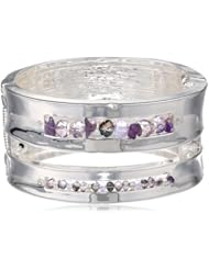 Kenneth Cole New York "Shards" Faceted Bead Cut-Out Hinged Bangle Bracelet, 8"