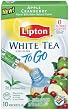 Lipton White Tea Iced Tea Mix To Go, Apple Cranberry, 10-Count Boxes (Pack of 12)