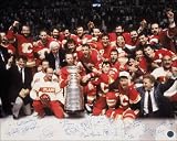 Calgary Flames 1989 Stanley Cup Team Signed 16x20 Photo - 16 Autographs