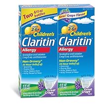Claritin Children Allergy, Non-Drowsy, Grape - Total: 8 oz (Pack of 2 - 4 oz bottles)