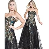 Nina Canacci Juniors Black Sweetheart Organza Formal Gown Size 0-18