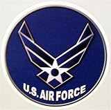 Airforce Stripes Full Color 6 Vinyl Round Decal