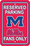 NCAA Mississippi Rebels 12-by-18 inch Plastic Parking Sign