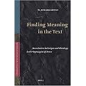 Finding Meaning in the Text (Translation Technique and Theology in the Septuagint of Amos) (Supplements to Vetus Testamentum) (Hardcover)