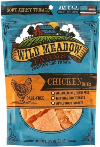 Chicken Bites (Soft Jerky) by Wild Meadow Farms - U.S.A. Made and Sourced All-Natural Dog Treats