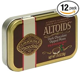 Altoids Dark Chocolate Dipped Mints, 1.76-Ounce Tins (Pack of 12)