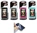 PCMICROSTORE Brand Apple iPod Touch MP3 Video 8gb 16gb Premium Silicone Skin Case Cover with Touch Screen Protector Shield - 4 Color Options (1st Generation ONLY)