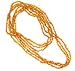 3 Strands of Light Honey Baltic Amber Chip Necklace - 34 Inches